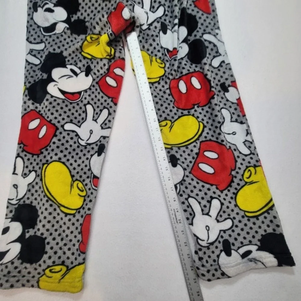 Disney Mickey Mouse Womens Pajama Pants Large Fleece Lounge Sleepwear Drawstring - Picture 9 of 13